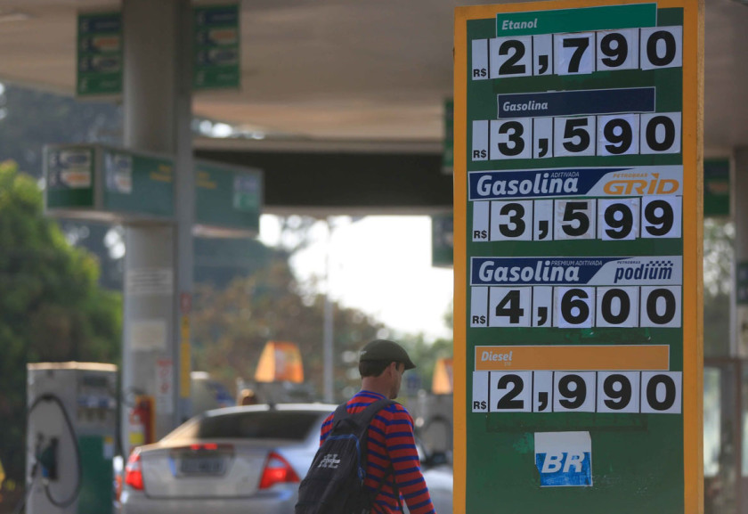 Cartaz de posto de gasolina